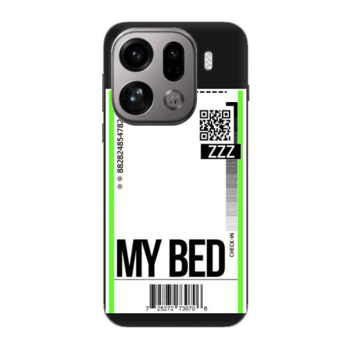 Oppo Find X9 Pro My Bed ZZZ Black Colored Silicone TPU Θήκη