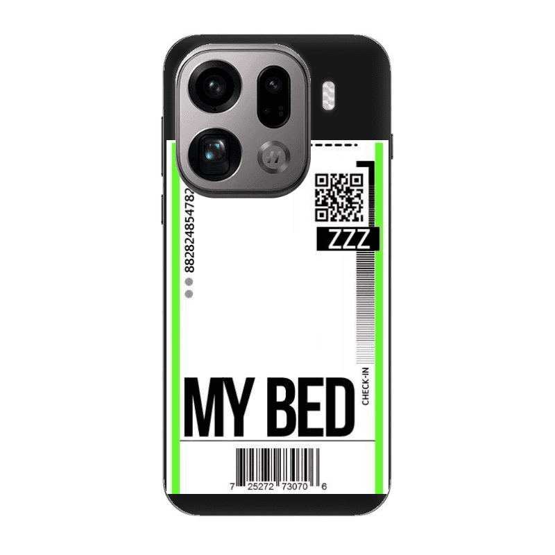 Oppo Find X9 Pro My Bed ZZZ Black Colored Silicone TPU Θήκη
