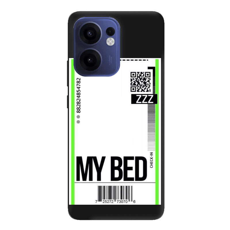 Oppo Reno 13 F My Bed ZZZ Black Colored Silicone TPU Θήκη