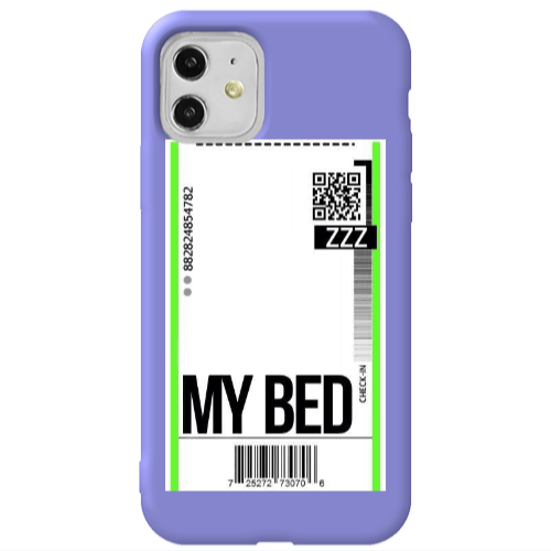 Apple iPhone 11  My Bed ZZZ Purple Colored Silicone TPU Θήκη