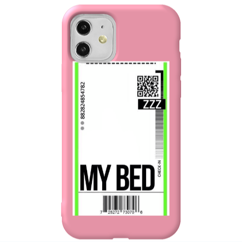 Apple iPhone 11  My Bed ZZZ Pink Colored Silicone TPU Θήκη