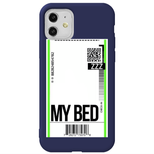 Apple iPhone 11  My Bed ZZZ Dark blue Colored Silicone TPU Θήκη