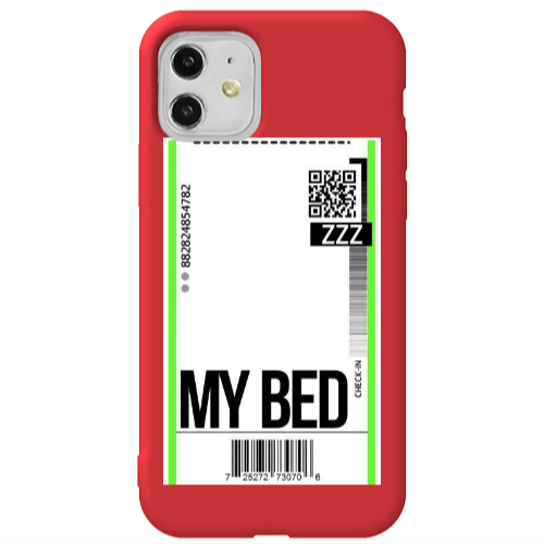 Apple iPhone 11  My Bed ZZZ Red Colored Silicone TPU Θήκη