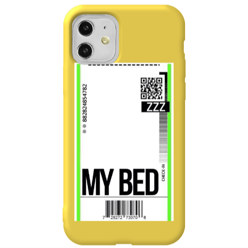 Apple iPhone 11  My Bed ZZZ Yellow Colored Silicone TPU Θήκη
