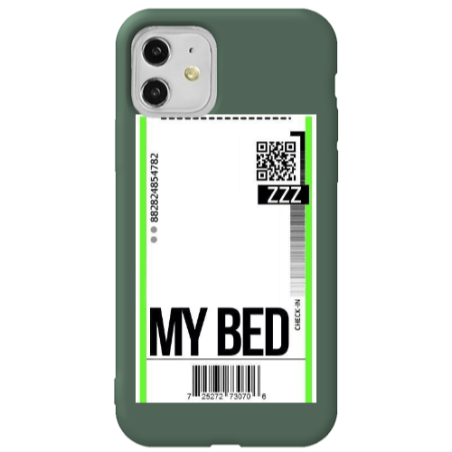 Apple iPhone 11  My Bed ZZZ Dark Green Colored Silicone TPU Θήκη