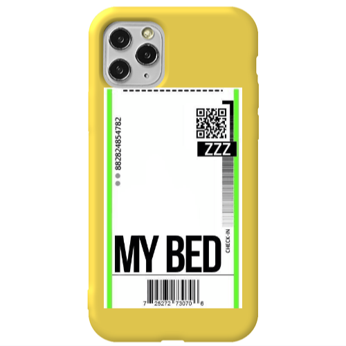 Apple iPhone 11 Pro My Bed ZZZ Yellow Colored Silicone TPU Θήκη