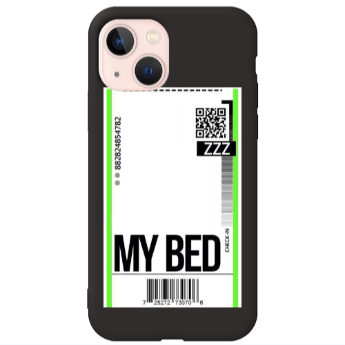 Apple iPhone 13 My Bed ZZZ Black Colored Silicone TPU Θήκη
