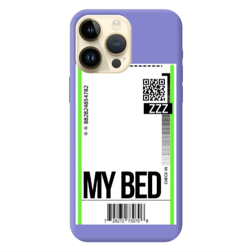 Apple iPhone 13 Pro Max My Bed ZZZ Purple Colored Silicone TPU Θήκη