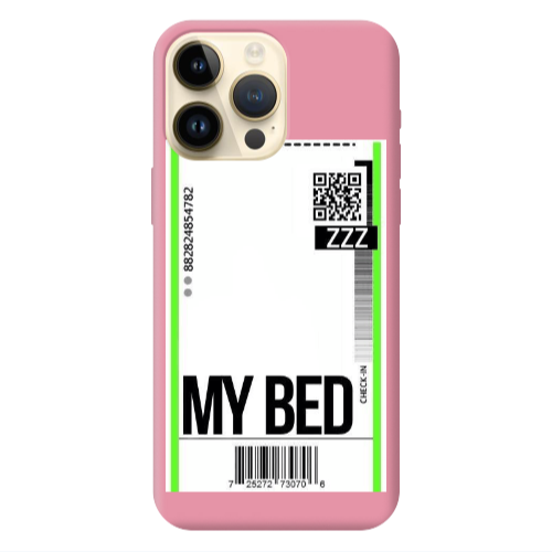 Apple iPhone 13 Pro Max My Bed ZZZ Pink Colored Silicone TPU Θήκη