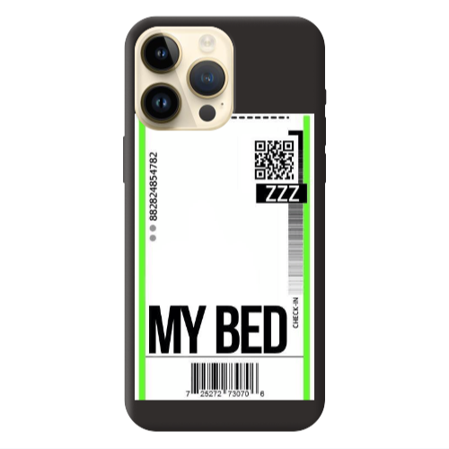 Apple iPhone 13 Pro Max My Bed ZZZ Black Colored Silicone TPU Θήκη