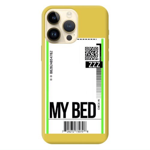 Apple iPhone 13 Pro Max My Bed ZZZ Yellow Colored Silicone TPU Θήκη