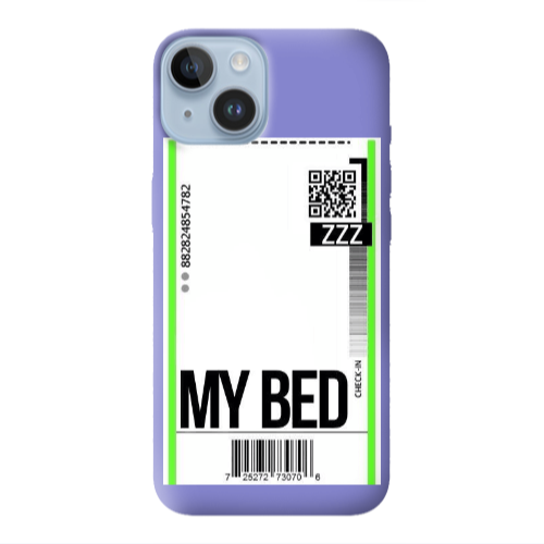 Apple iPhone 14  My Bed ZZZ Purple Colored Silicone TPU Θήκη