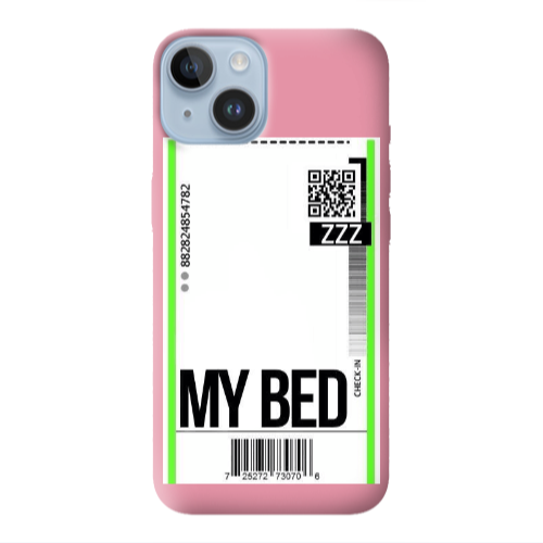 Apple iPhone 14  My Bed ZZZ Pink Colored Silicone TPU Θήκη