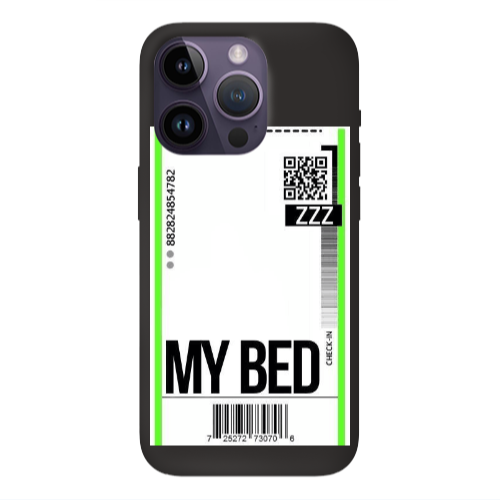 Apple iPhone 14 Pro  My Bed ZZZ Black Colored Silicone TPU Θήκη