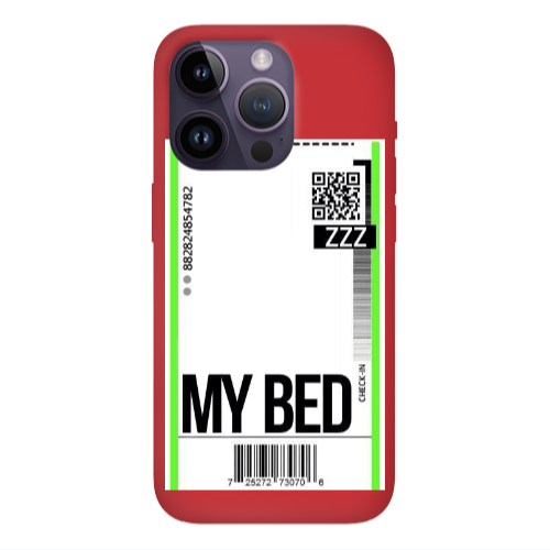 Apple iPhone 14 Pro  My Bed ZZZ Red Colored Silicone TPU Θήκη