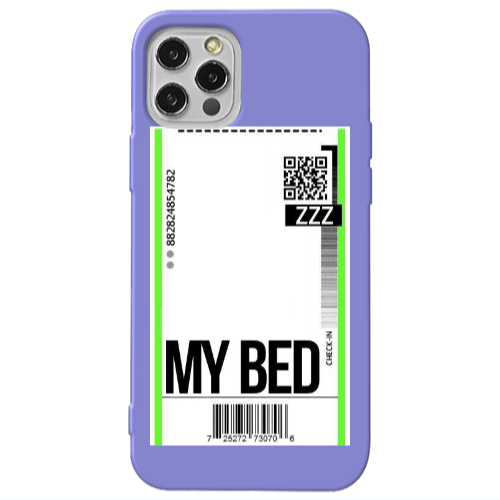 Apple iPhone 13 Pro My Bed ZZZ Purple Colored Silicone TPU Θήκη