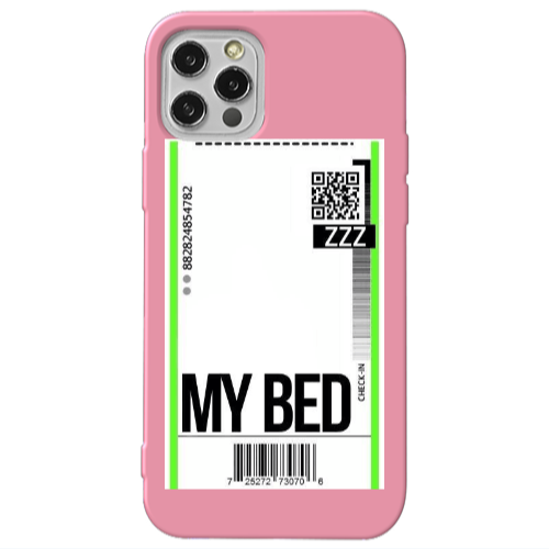 Apple iPhone 13 Pro My Bed ZZZ Pink Colored Silicone TPU Θήκη