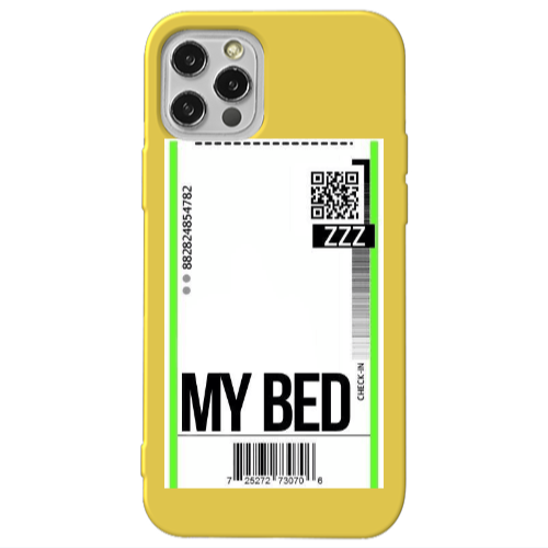 Apple iPhone 13 Pro My Bed ZZZ Yellow Colored Silicone TPU Θήκη
