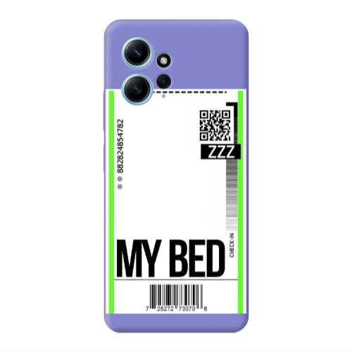 Xiaomi Redmi Note 12 4G My Bed ZZZ Purple Colored Silicone TPU Θήκη