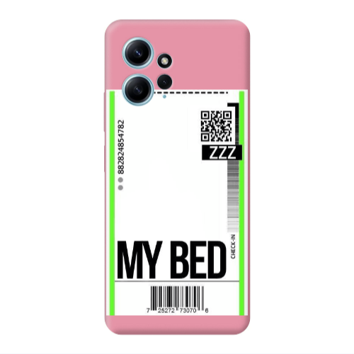 Xiaomi Redmi Note 12 4G My Bed ZZZ Pink Colored Silicone TPU Θήκη