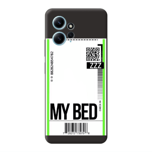 Xiaomi Redmi Note 12 4G My Bed ZZZ Black Colored Silicone TPU Θήκη