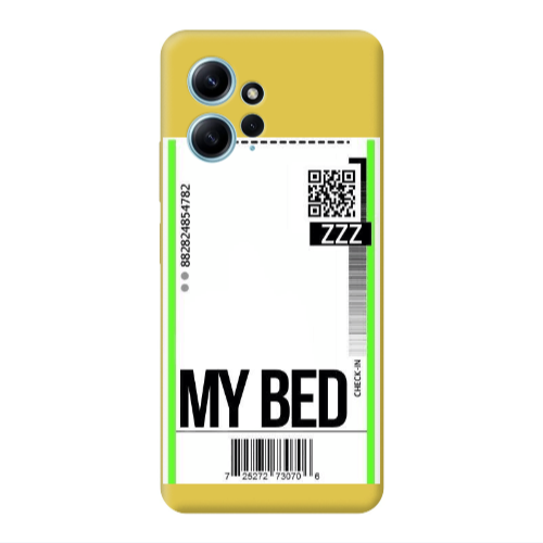 Xiaomi Redmi Note 12 4G My Bed ZZZ Yellow Colored Silicone TPU Θήκη