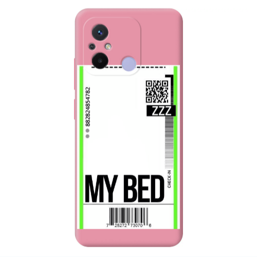 Xiaomi Redmi 12C My Bed ZZZ Pink Colored Silicone TPU Θήκη