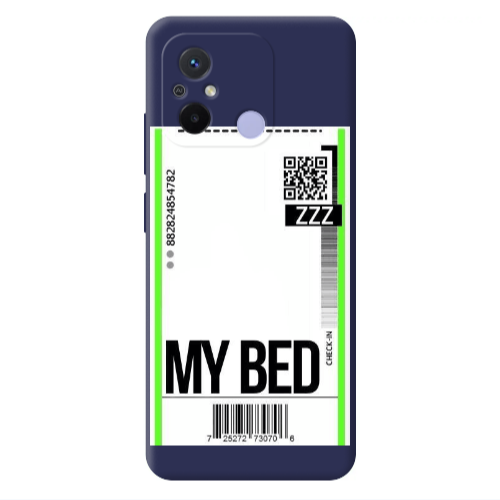 Xiaomi Redmi 12C My Bed ZZZ Dark blue Colored Silicone TPU Θήκη
