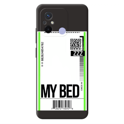 Xiaomi Redmi 12C My Bed ZZZ Black Colored Silicone TPU Θήκη