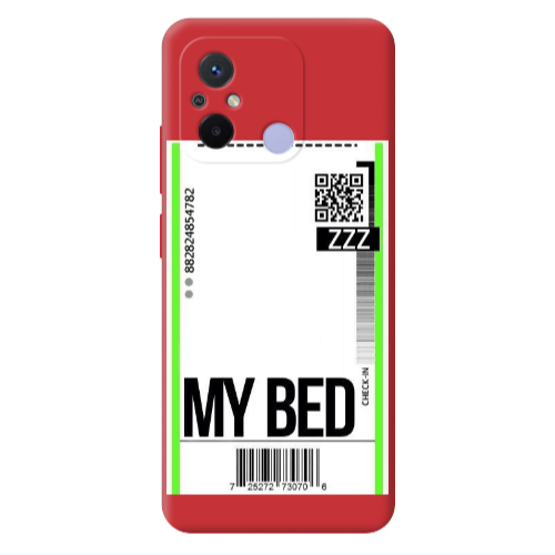 Xiaomi Redmi 12C My Bed ZZZ Red Colored Silicone TPU Θήκη