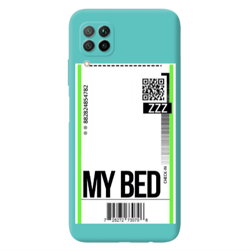 Huawei P40 Lite My Bed ZZZ Turquoise Colored Silicone TPU Θήκη