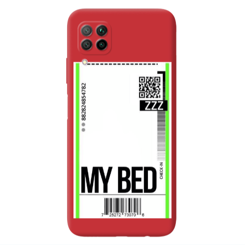 Huawei P40 Lite My Bed ZZZ Red Colored Silicone TPU Θήκη