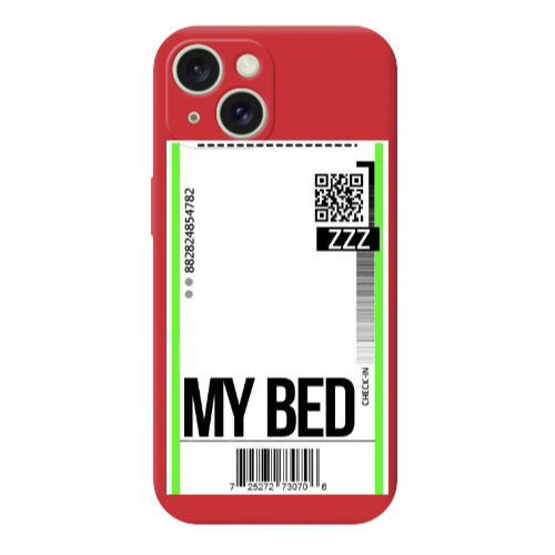 Apple iPhone 15 My Bed ZZZ Red Colored Silicone TPU Θήκη