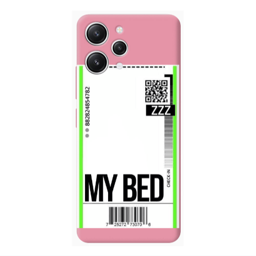 Xiaomi Redmi 12 My Bed ZZZ Pink Colored Silicone TPU Θήκη