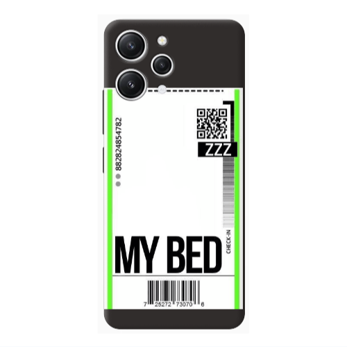 Xiaomi Redmi 12 My Bed ZZZ Black Colored Silicone TPU Θήκη