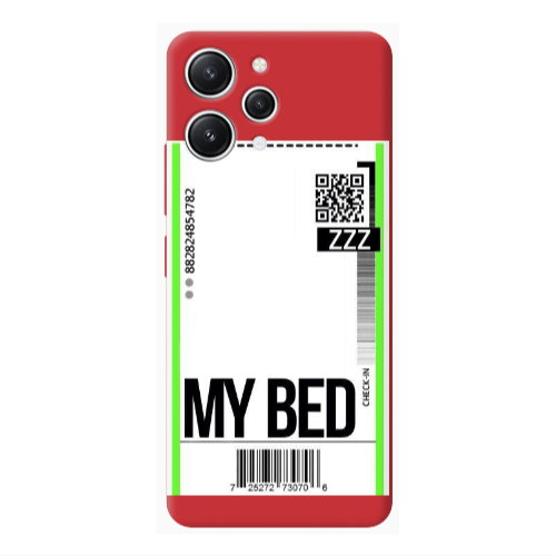 Xiaomi Redmi 12 My Bed ZZZ Red Colored Silicone TPU Θήκη