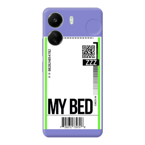 Xiaomi Redmi 13C My Bed ZZZ Purple Colored Silicone TPU Θήκη