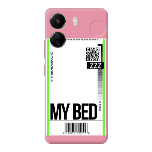 Xiaomi Redmi 13C My Bed ZZZ Pink Colored Silicone TPU Θήκη