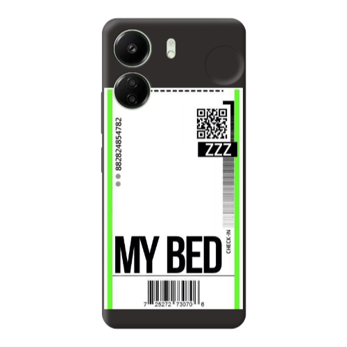 Xiaomi Redmi 13C My Bed ZZZ Black Colored Silicone TPU Θήκη