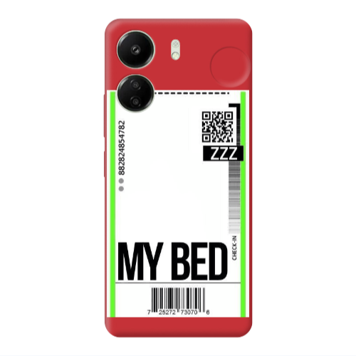 Xiaomi Redmi 13C My Bed ZZZ Red Colored Silicone TPU Θήκη