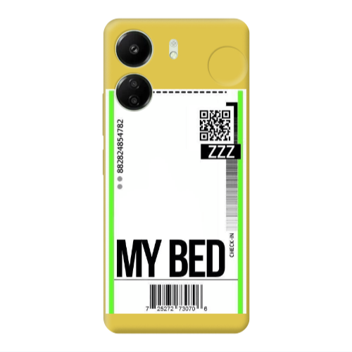Xiaomi Redmi 13C My Bed ZZZ Yellow Colored Silicone TPU Θήκη