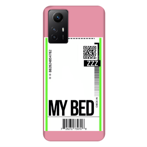 Xiaomi Redmi Note 12s My Bed ZZZ Pink Colored Silicone TPU Θήκη