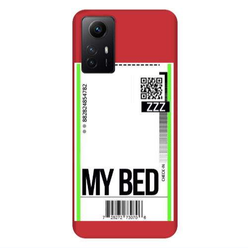 Xiaomi Redmi Note 12s My Bed ZZZ Red Colored Silicone TPU Θήκη