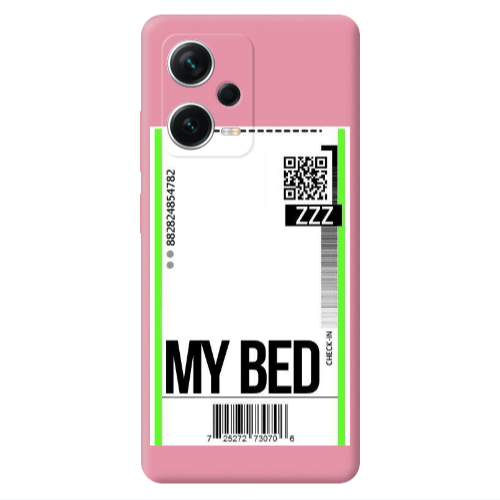 Xiaomi Poco X5 My Bed ZZZ Pink Colored Silicone TPU Θήκη