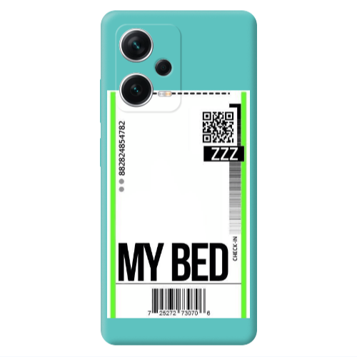 Xiaomi Poco X5 My Bed ZZZ Turquoise Colored Silicone TPU Θήκη