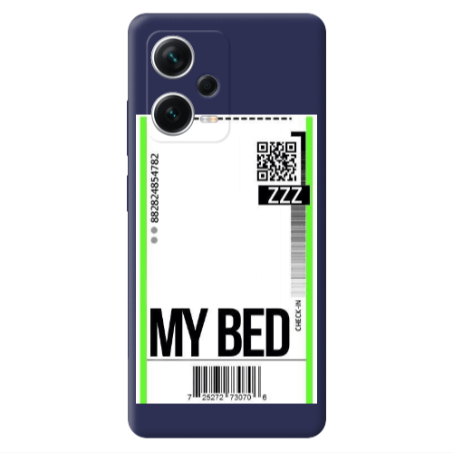 Xiaomi Poco X5 My Bed ZZZ Dark blue Colored Silicone TPU Θήκη