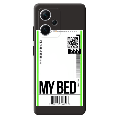 Xiaomi Poco X5 My Bed ZZZ Black Colored Silicone TPU Θήκη