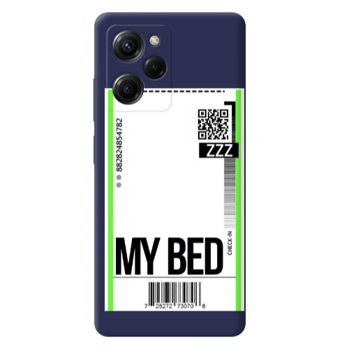 Xiaomi Poco X5 Pro My Bed ZZZ Dark blue Colored Silicone TPU Θήκη