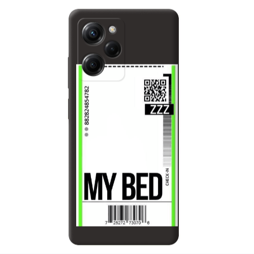 Xiaomi Poco X5 Pro My Bed ZZZ Black Colored Silicone TPU Θήκη