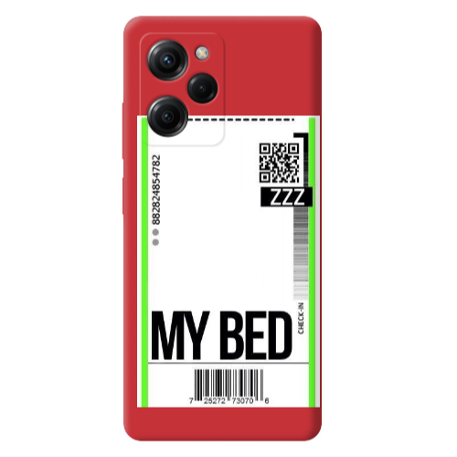 Xiaomi Poco X5 Pro My Bed ZZZ Red Colored Silicone TPU Θήκη